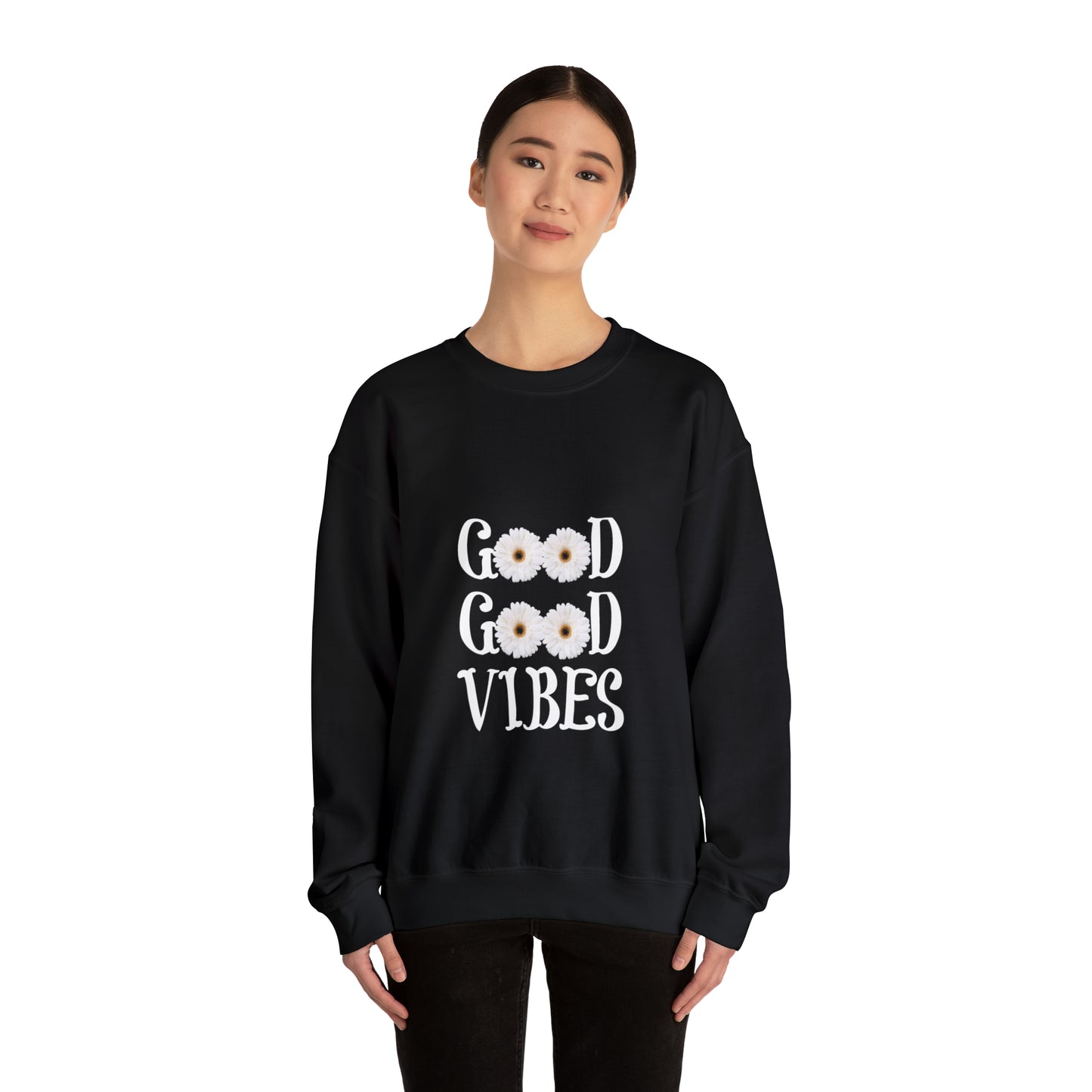 Good Vibes Sweatshirt, Unisex Heavy Blend™ Crewneck Sweatshirt