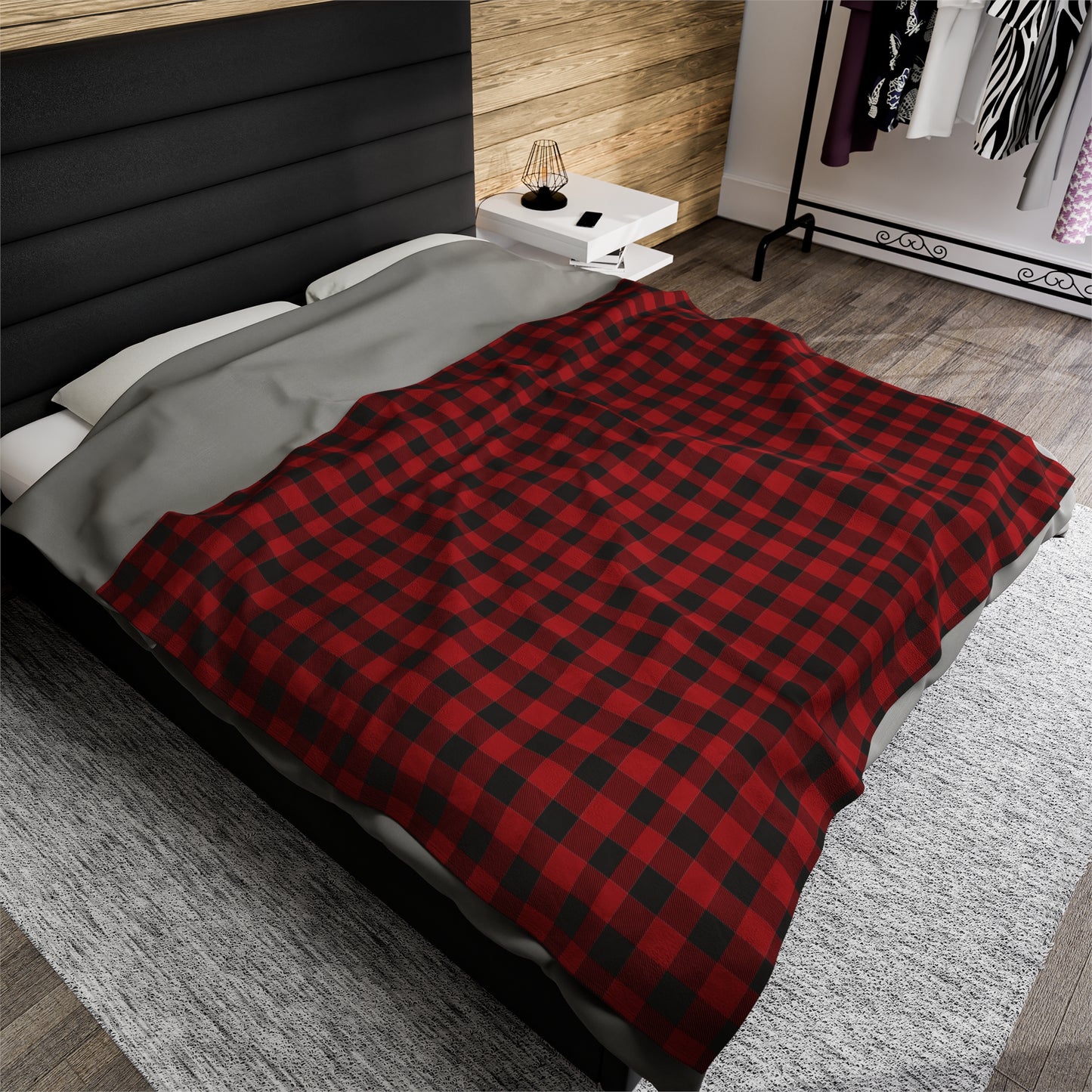 Plaid Christmas Blanket holiday blanket christmas movie watching blanket Merry christmas  blanket Velveteen Plush Blanket