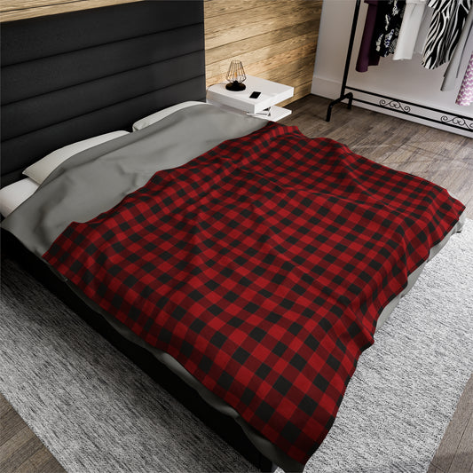 Plaid Christmas Blanket holiday blanket christmas movie watching blanket Merry christmas  blanket Velveteen Plush Blanket