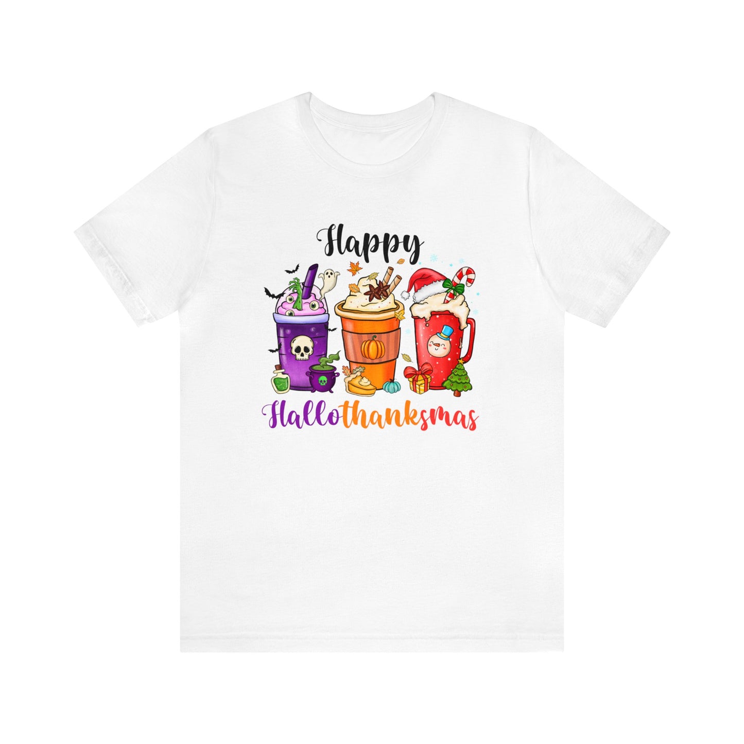 Happy Halloween shirt Fall drinks shirt Halloween shirt gift for her gift for him happy Hallothanksmas Shirt Christmas gift Thanksgiving
