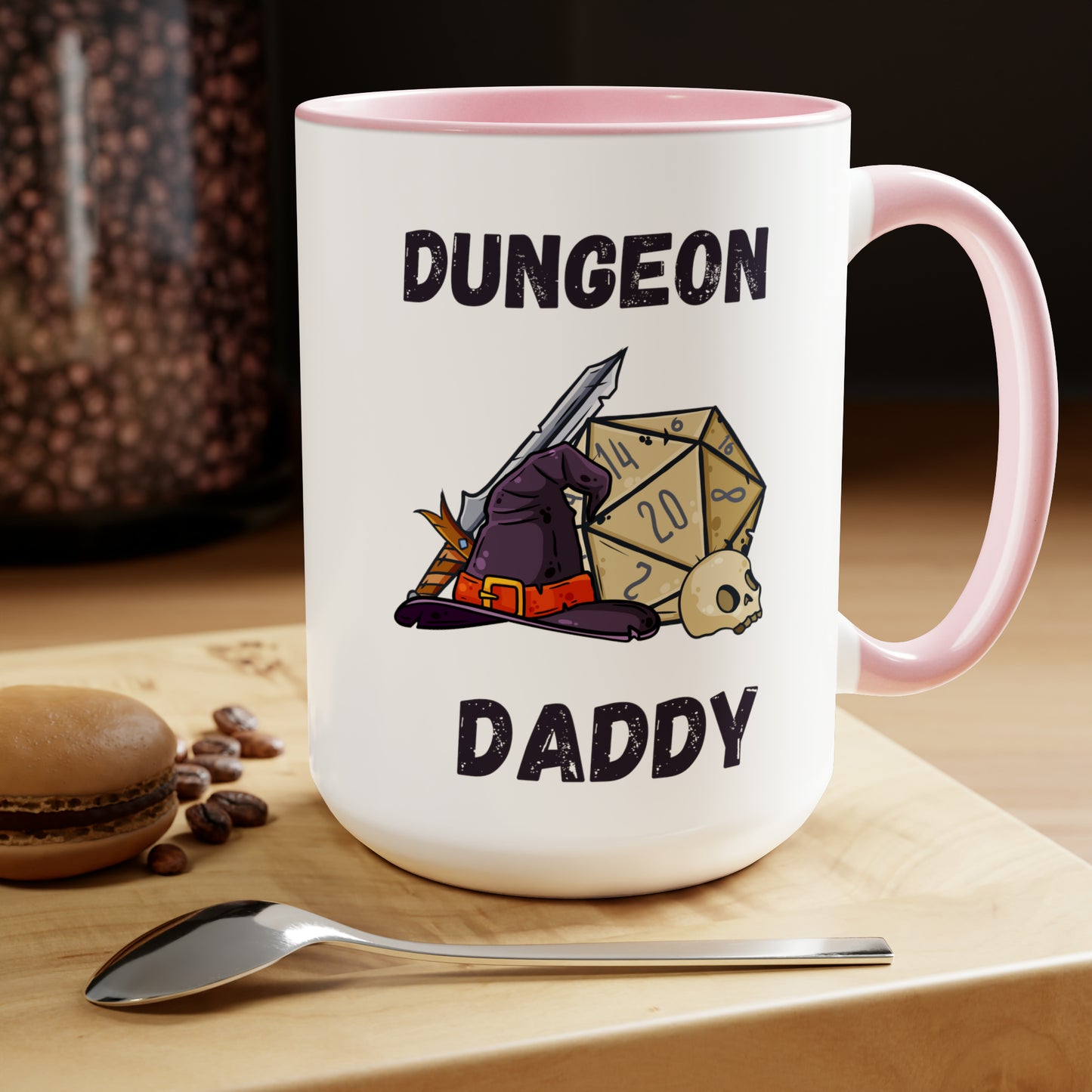 Dungeon Daddy mug love you dad sister gift Coffee Mug pregnancy reveal gift heart mug gift for her Mug wife Coffee tea 15oz