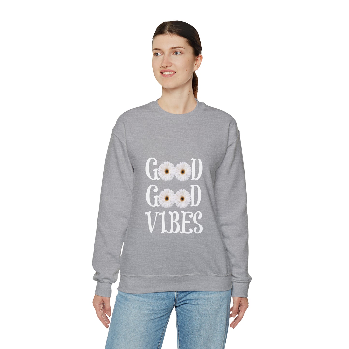 Good Vibes Sweatshirt, Unisex Heavy Blend™ Crewneck Sweatshirt