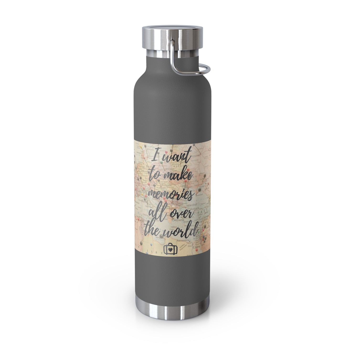 Travel bottle travel memories bottle Copper Vacuum Insulated Bottle, 22oz