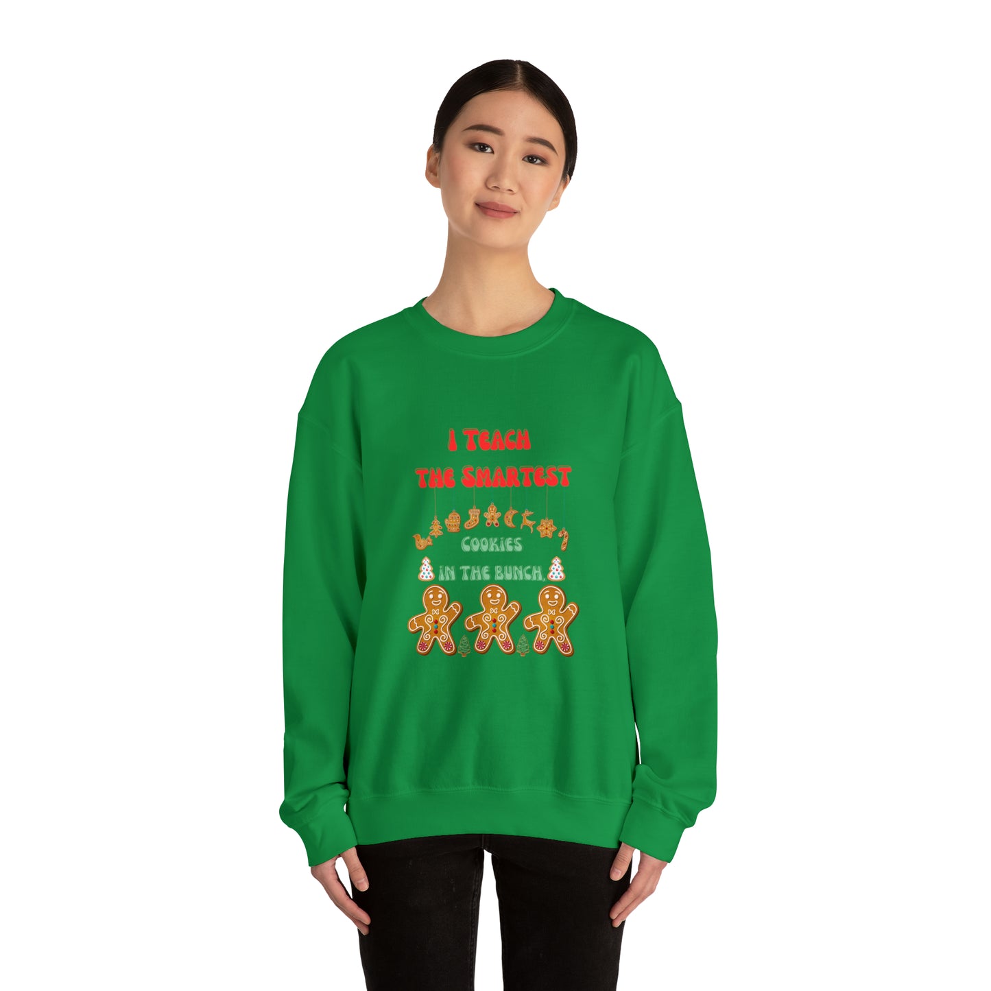 Smartest cookies sweater teacher Christmas sweater Christmas gingerbread cookies house sweatshirt Bright teacher Christmas gift for her