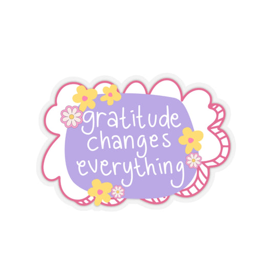 Gratitude changes everything sticker gratitude Motivational sticker Motivating sticker keep trying sticker gift forher gift for him girlboss