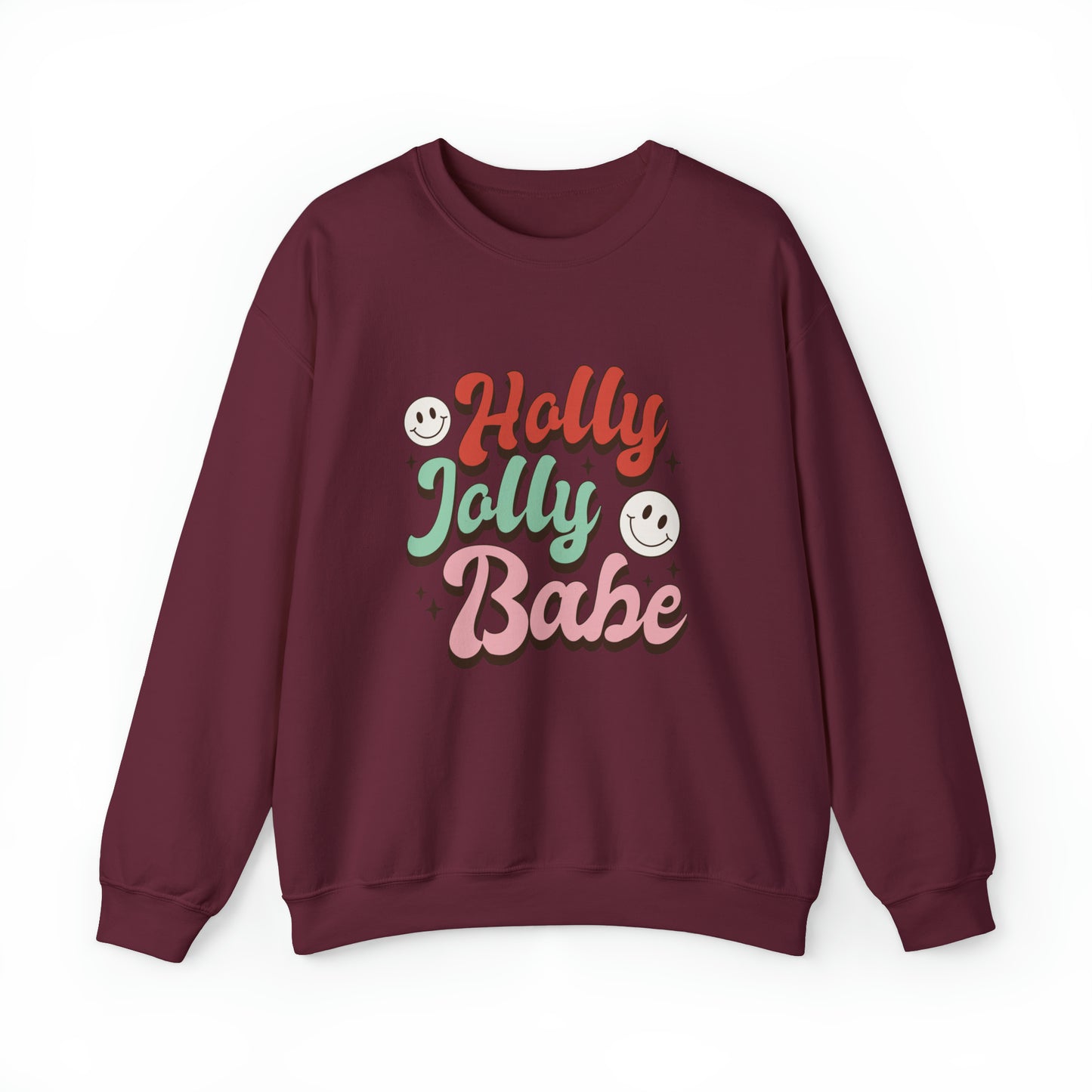 Holly Jolly Babe Christmas sweater Retro Christmas sweater Merry Christmas cupcake hot cocoa sweatshirt Bright Christmas gift for her