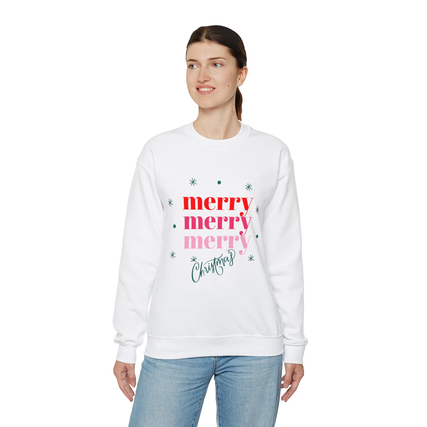 Festive AF sweater Pink Merry Bright Christmas Sweatshirt for Women Christmas Shirt Sweater Holiday Christmas gift for her gift for him