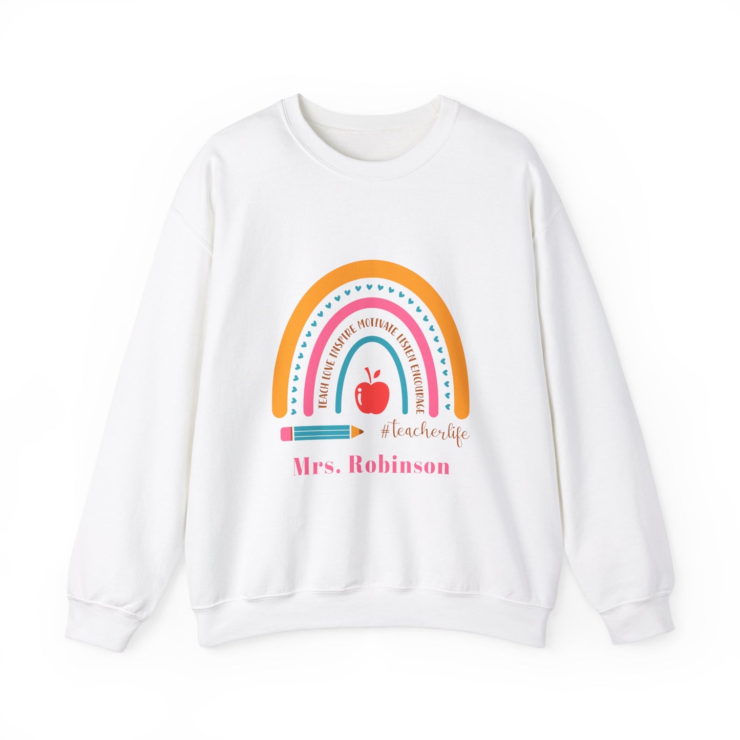 Personalized teacher sweater custom teacher gift for her bestie gift galentine sweater funny Valentine's sweater gift for him gift birthday