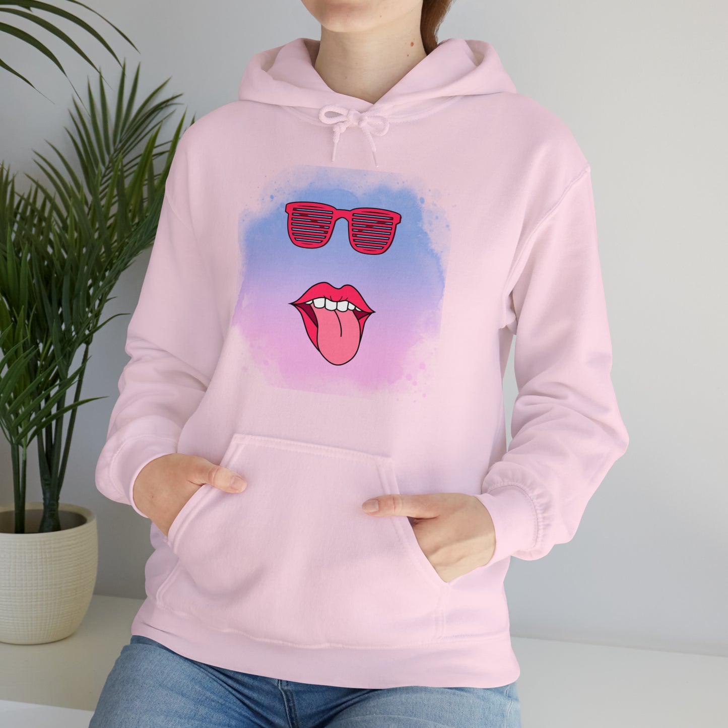 Lip Sunglasses Hoodie, Bubble Gum kiss Hoodie, Fun Summer shirt, Birthday gift for her, Galantine gift for her,best friend gift, vacation