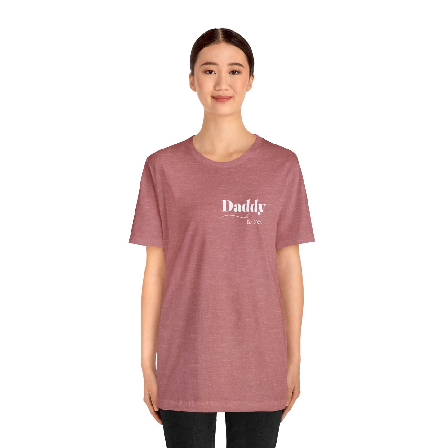 Daddy shirt pregnancy reveal shirt New dad gift dad shirt new mom shirt Christmas gift for her gift for him bridal shower gift