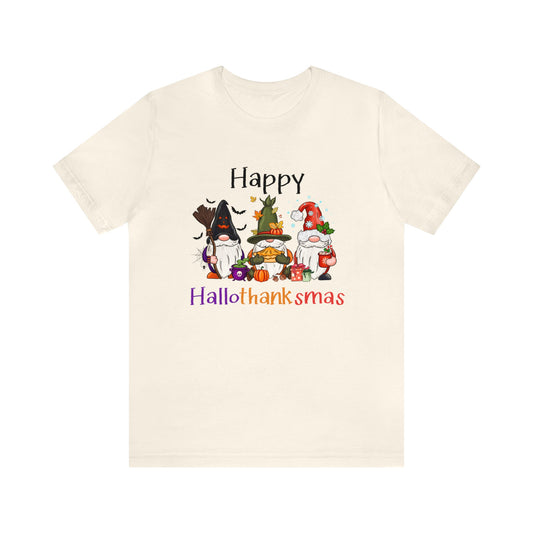 Gnomes lover gift gnomes Halloween shirt gift for her gift for him happy Hallothanksmas Shirt Unisex Tee Christmas gift Thanksgiving shirt