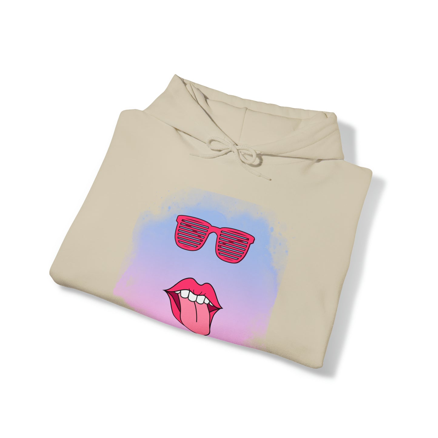 Lip Sunglasses Hoodie, Bubble Gum kiss Hoodie, Fun Summer shirt, Birthday gift for her, Galantine gift for her,best friend gift, vacation