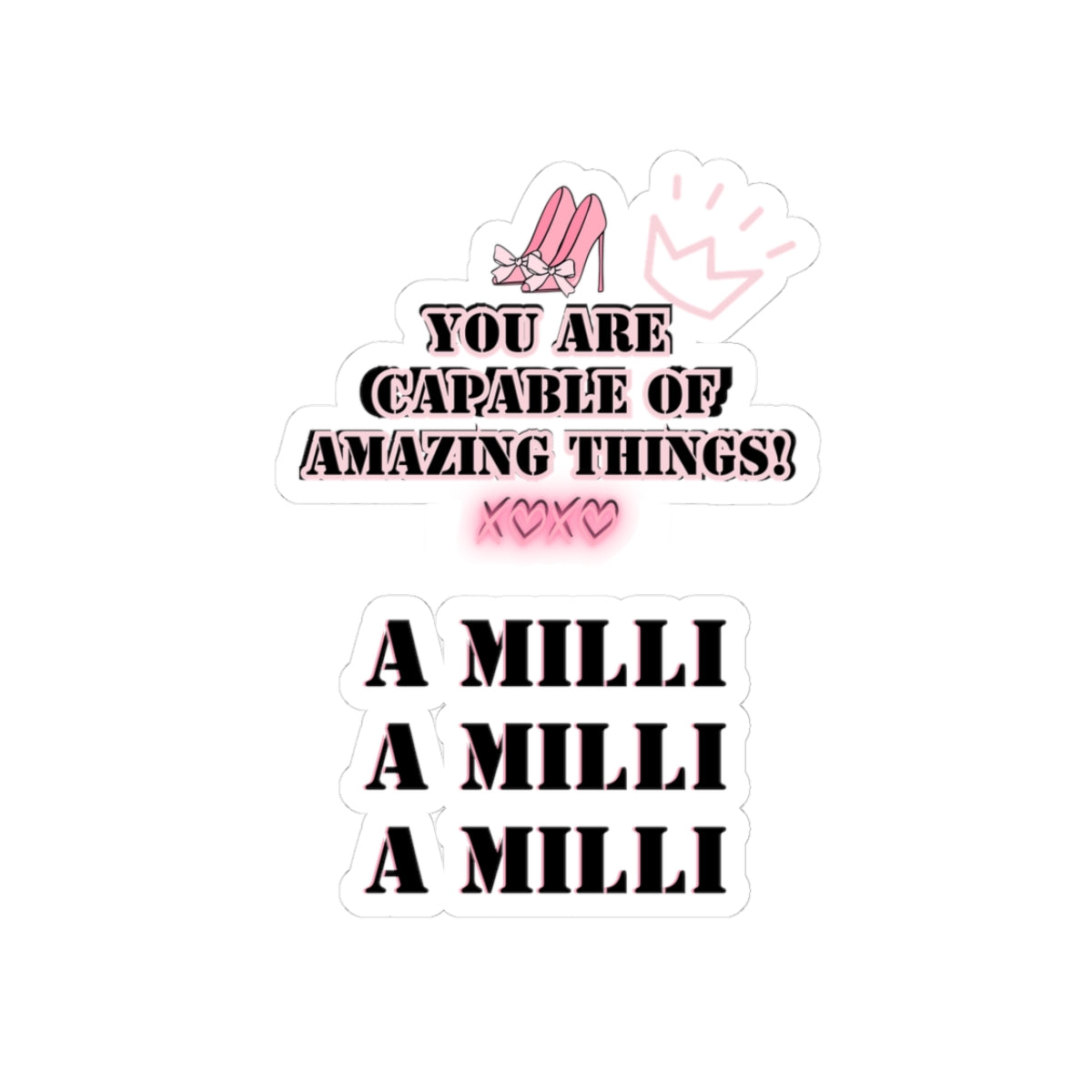 Girlboss sticker page millionaire sticker pink black sticker bestie sticker entrepreneur stickers bestfriend bossbabe sticker luck sticker