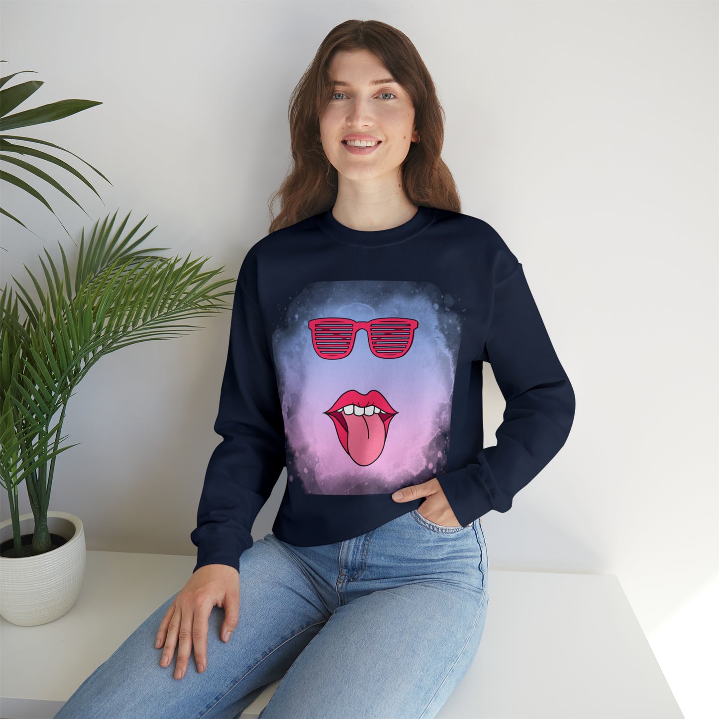 Lip Sunglasses Hoodie, Bubble Gum kiss Hoodie, Fun Summer shirt, Birthday gift for her, Galantine travel sweatshirt, Unisex