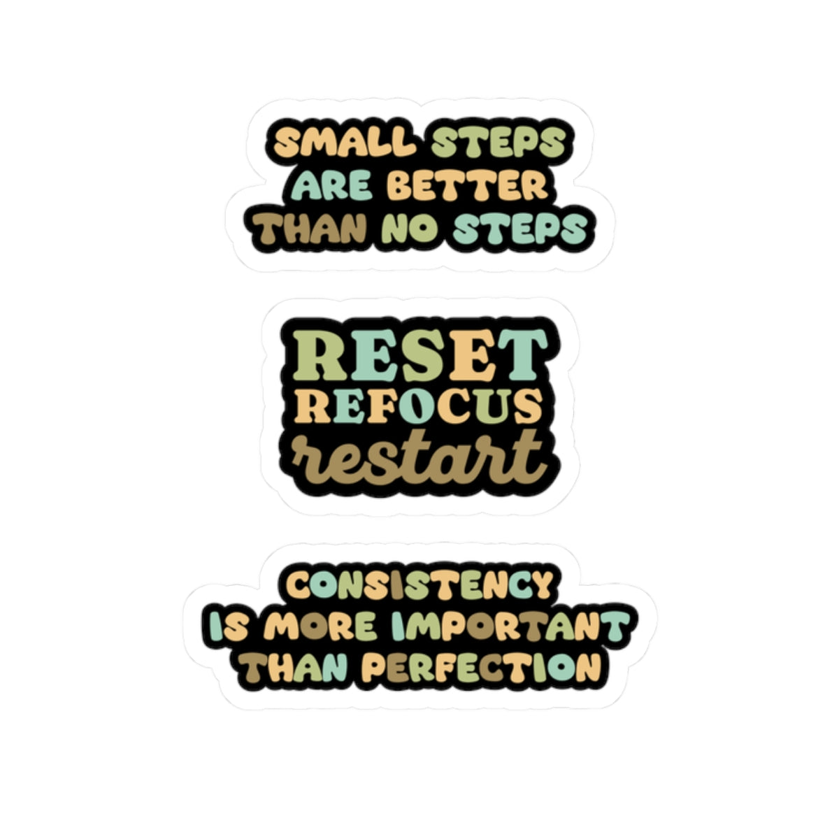 Motivational sticker page consistency sticker over perfection sticker small steps sticker bestie sticker teddy bear stickers bestfriend