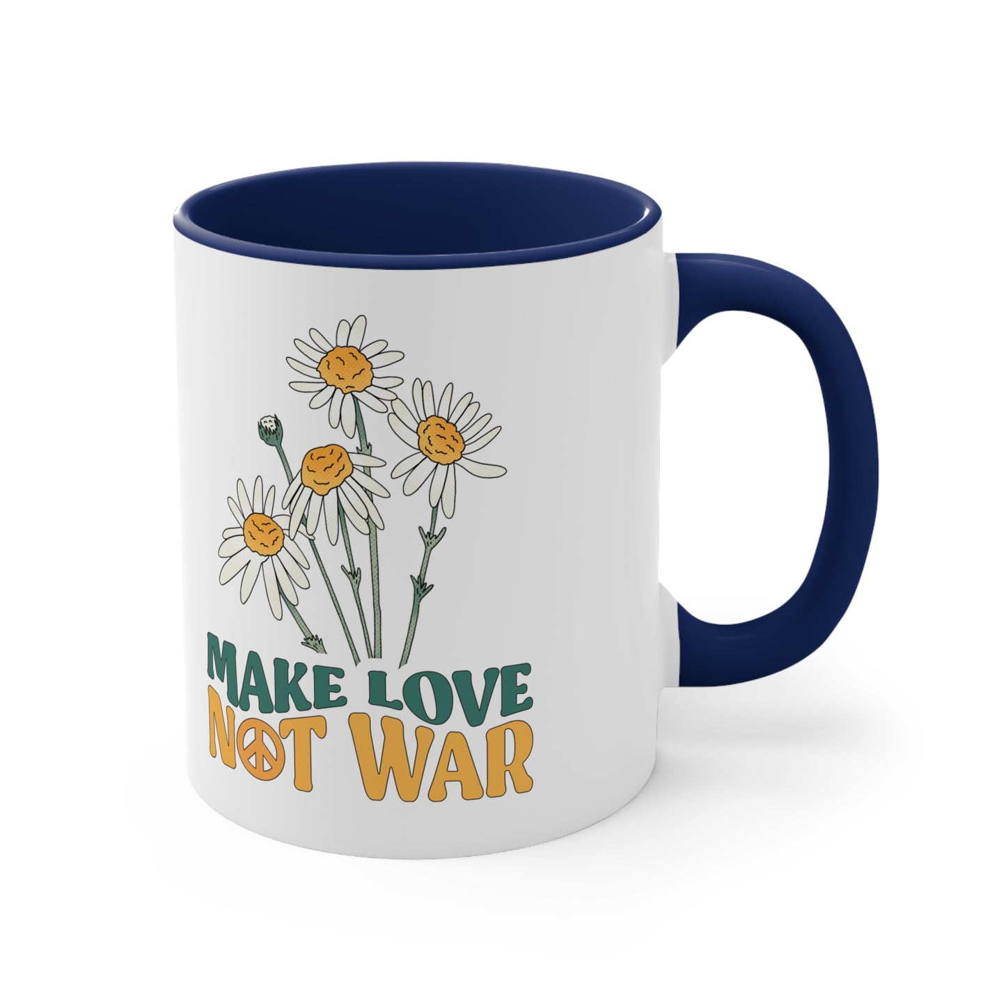Make love not war mug Crochet lover gift yarn lover gift knitting gift creativemaker gift coffee lover gift tea gift for her gift for him Coffee Mug 11oz