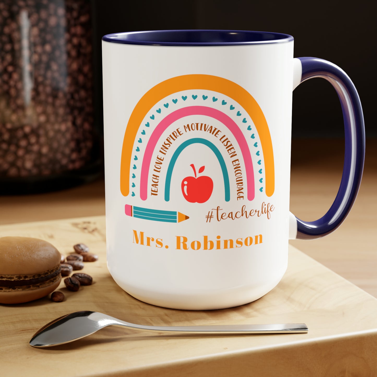 Personalized teacher name mug custom teacher gift teacher vibes gift for him Supervisor mug Coffee Mug gift for her Mug wife Coffee Mugs