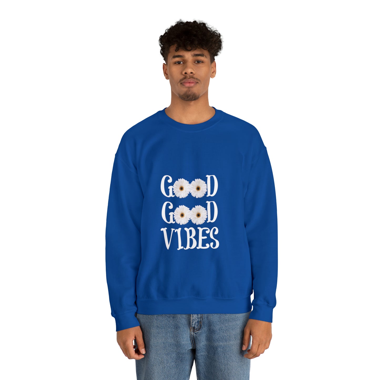 Good Vibes Sweatshirt, Unisex Heavy Blend™ Crewneck Sweatshirt