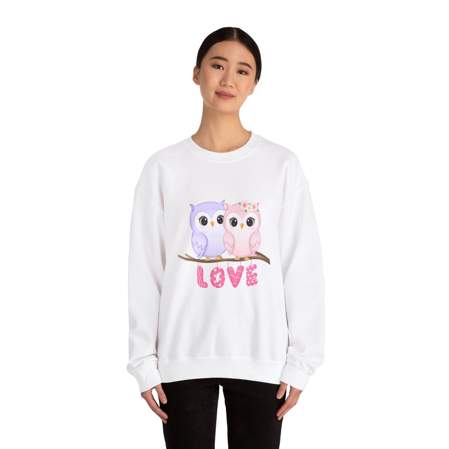 Owl Love sweater valentines Day sweatshirt valentines day shirt best friend gift for her Unisex owl sweater Love shirt unique holiday gift
