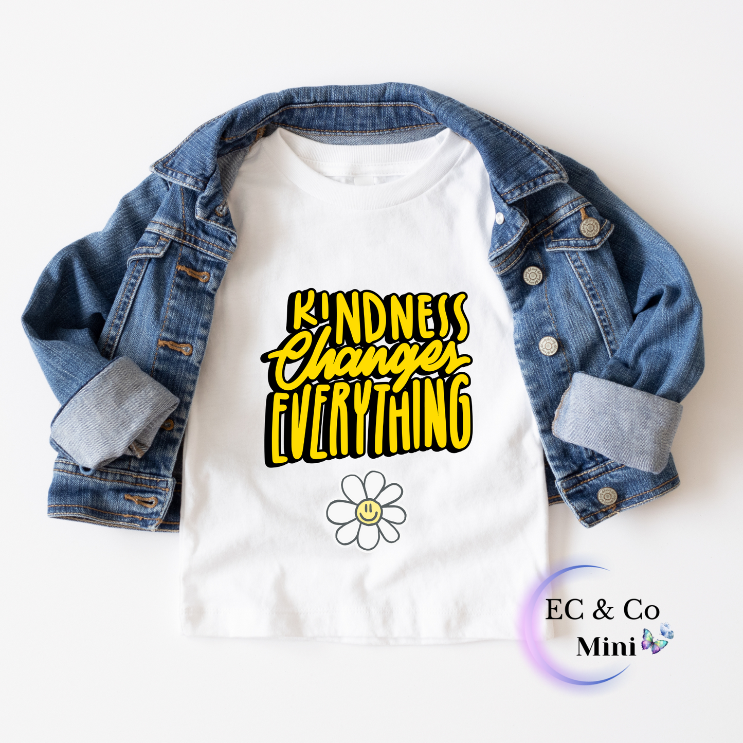 Kindness changes everything shirt kids shirl birthday girl birthday shirt kid wavy birthday party shirt Christmas shirt Rainbow cloud kid shirt birthday shirts