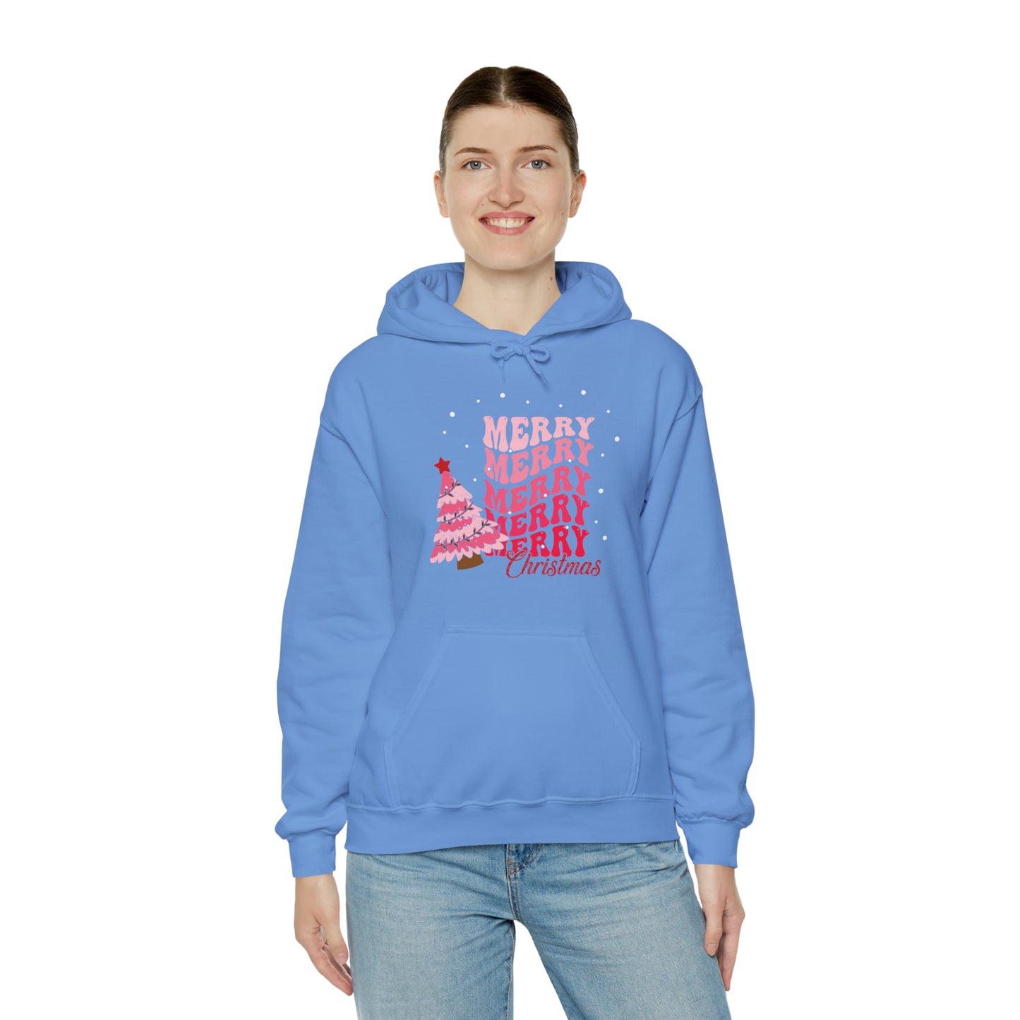 Festive AF hoodie blue Merry Bright Christmas Sweatshirt for Women Men Christmas Sweater Holiday Christmas gift for her gift for him