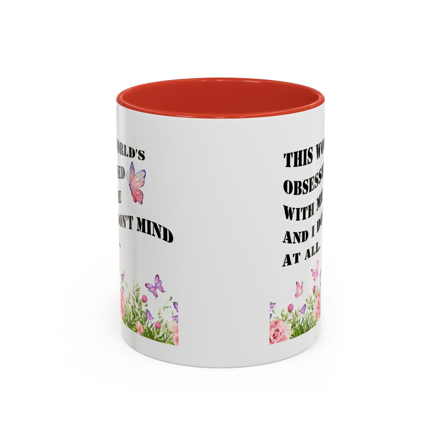 Morning affirmations mug World's obsessed with me manifesting mug delulu era mug Christmas gift for her gift for him bestie Mug