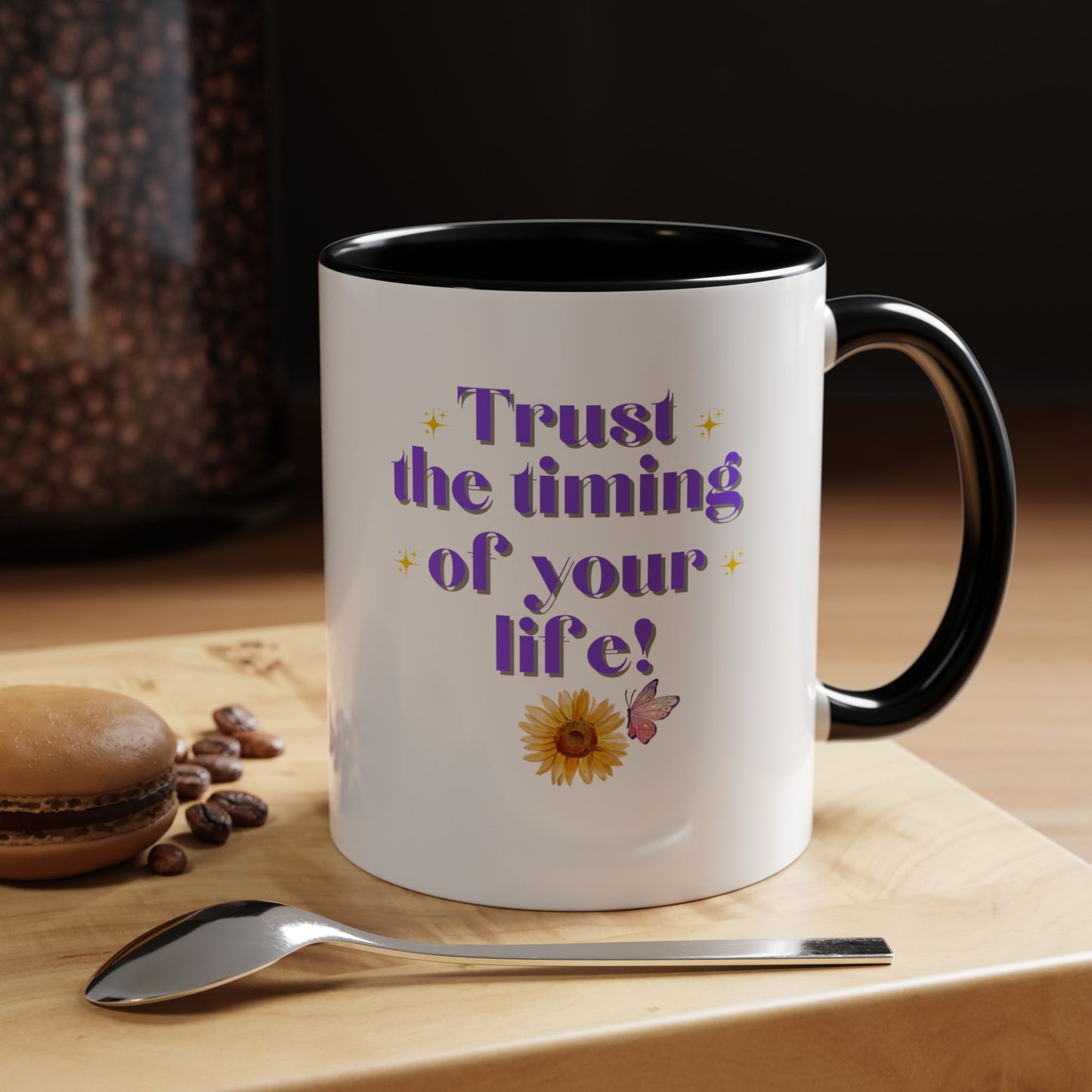 Galantines day mug Bestie gift trust the timing of your life mug gift for her femine era Coffee Mug gift for him tea Mug Coffee Gift for Mom