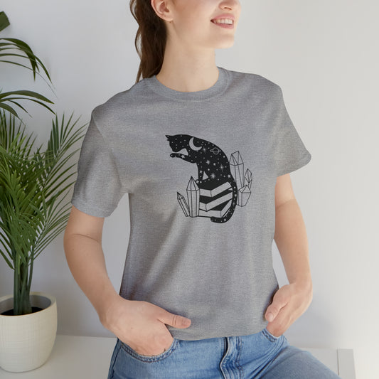 Cat lover tshirt book lover shirt crystal witchy cat Shirt Halloween Cat Sweatshirt Gift for Cat Lover Gift for Cat Mom Gift