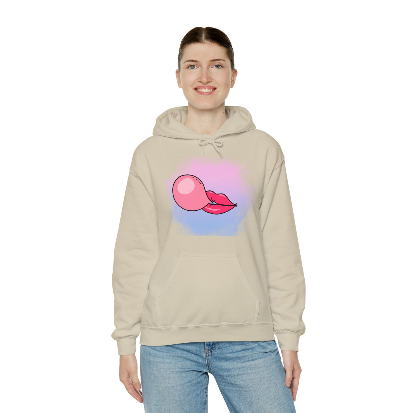 Bubble Gum kiss Hoodie, Summer Bubblegum shirt, Birthday gift for her, Galantine gift for her, best friend gift,birthday vacation,Unisex