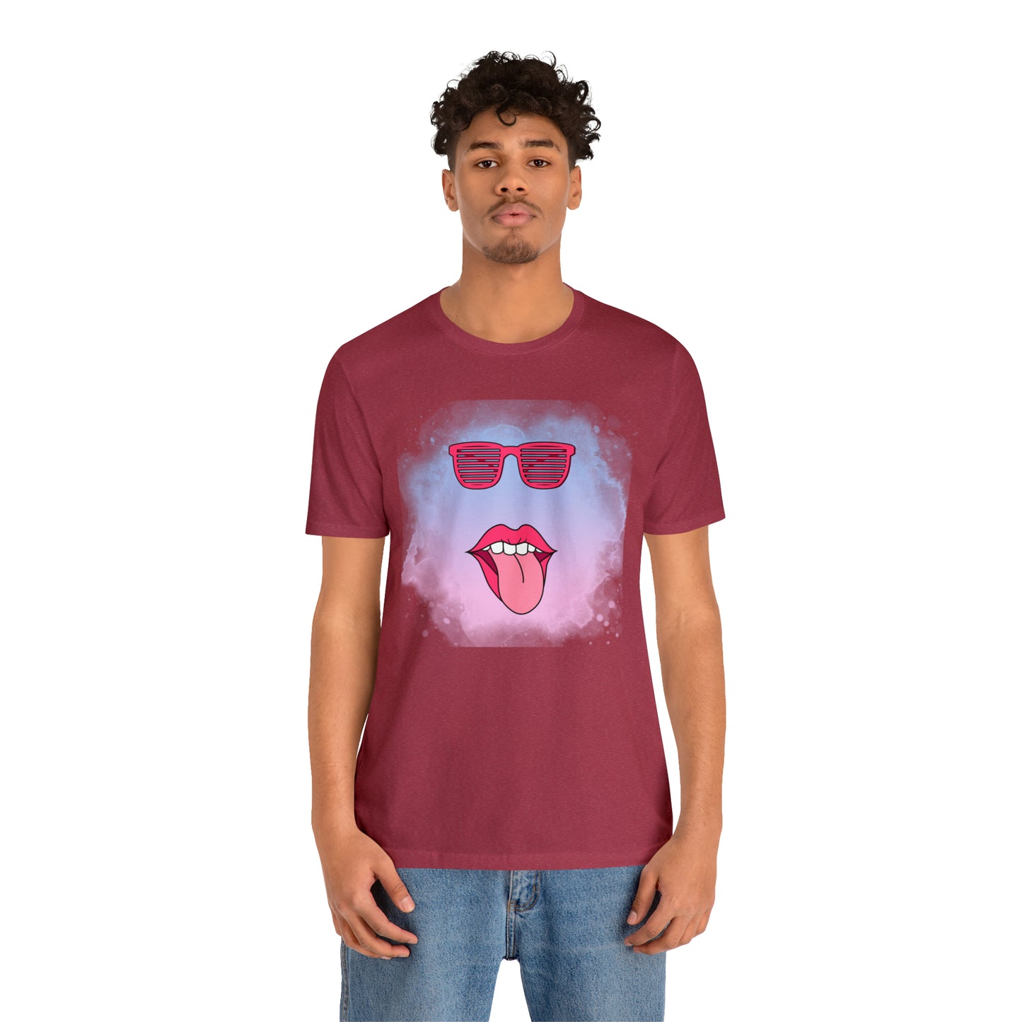 Lip Sunglasses t-shirt, Bubble gum kiss shirt,Pink Gum Shirt,Galantine gift travel shirt,best friend trip,girls vacation trip, Unisex Jersey