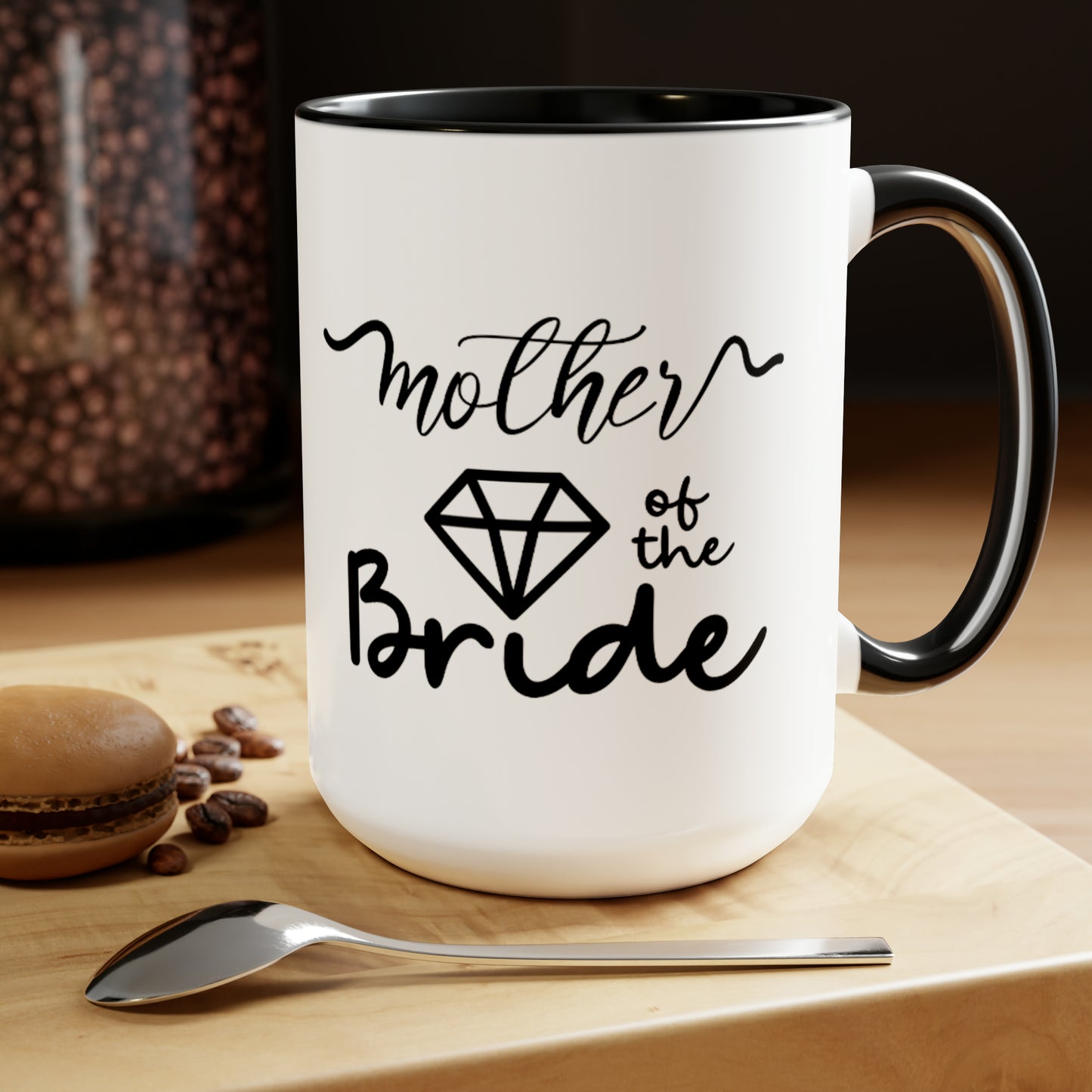 Mother of the bride Mug, Two-Tone Coffee Mugs, 15oz, gift for mom