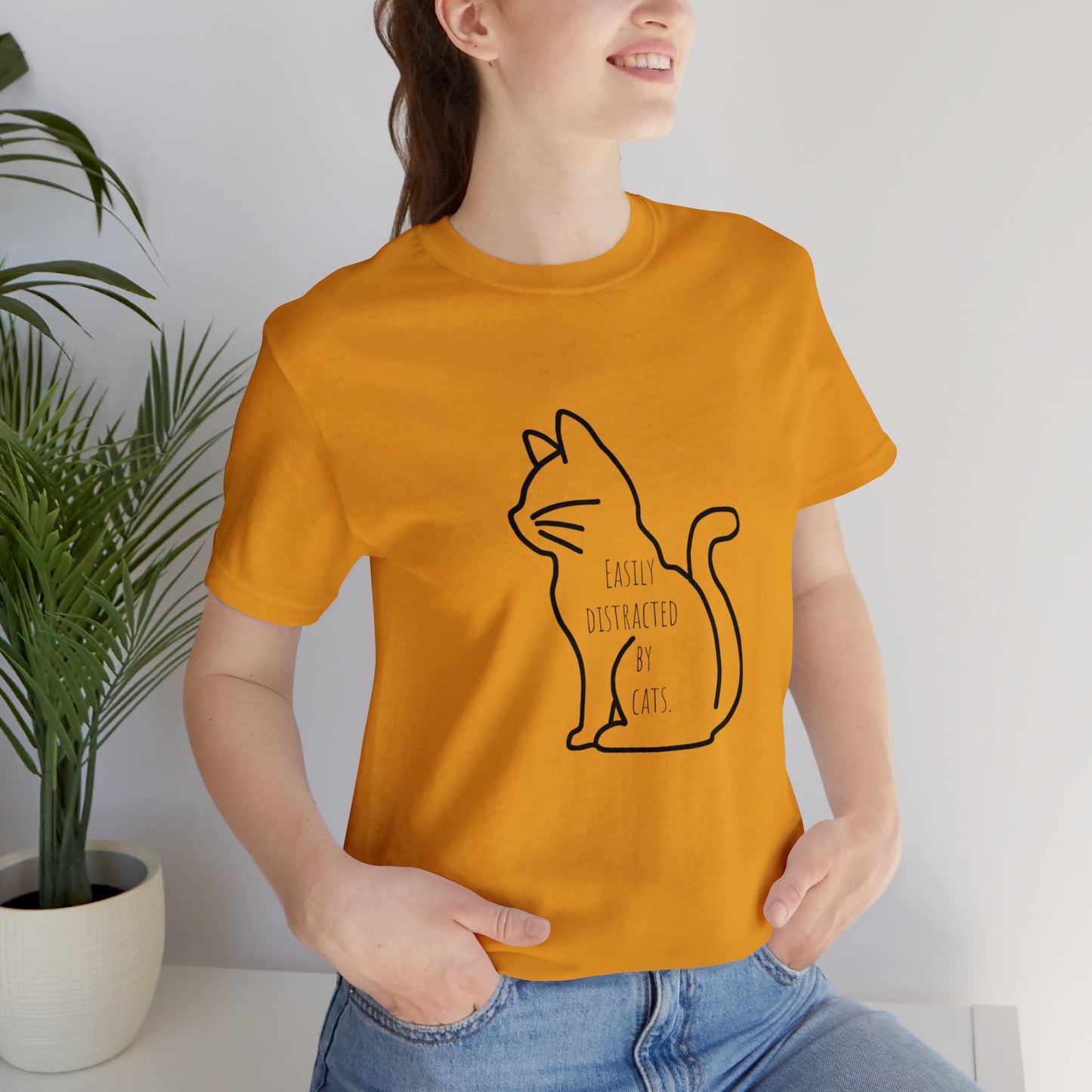 Easily distracted by cats Funny Cat lover shirt anime cat Shirt karma is a cat Gift for Cat Lover Gift for Cat Mom Gift cat dad shirt