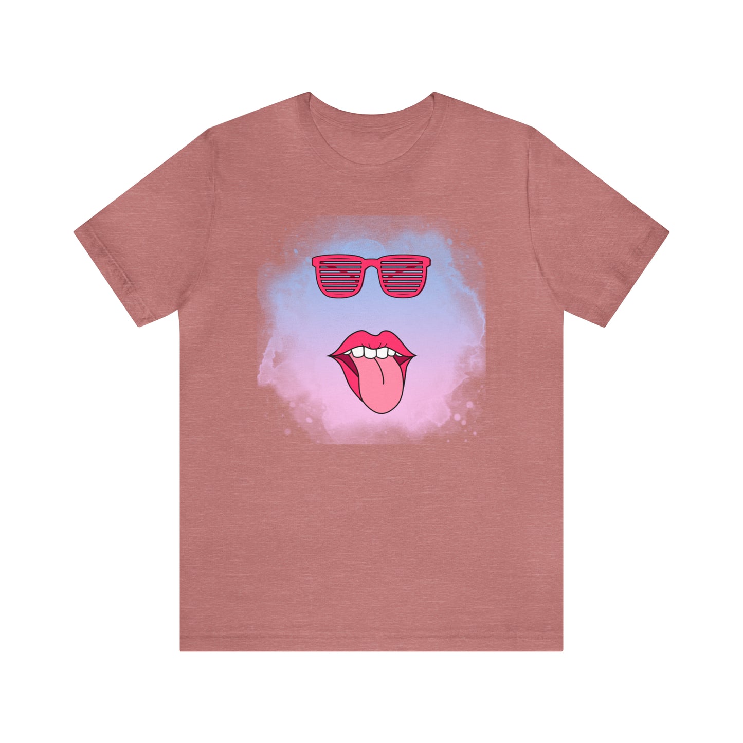 Lip Sunglasses t-shirt, Bubble gum kiss shirt,Pink Gum Shirt,Galantine gift travel shirt,best friend trip,girls vacation trip, Unisex Jersey