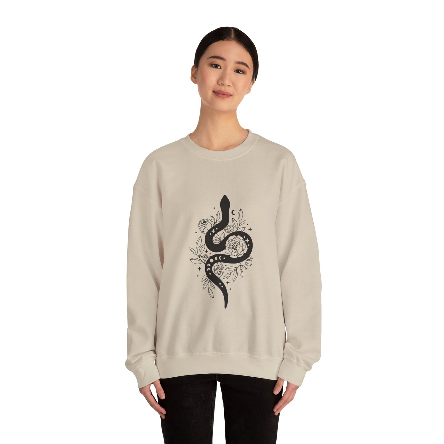 Witchy snake Sweatshirt snake lover gift floral sweater best friend gift Womens Sweatshirt concert merch Tee christmas gift
