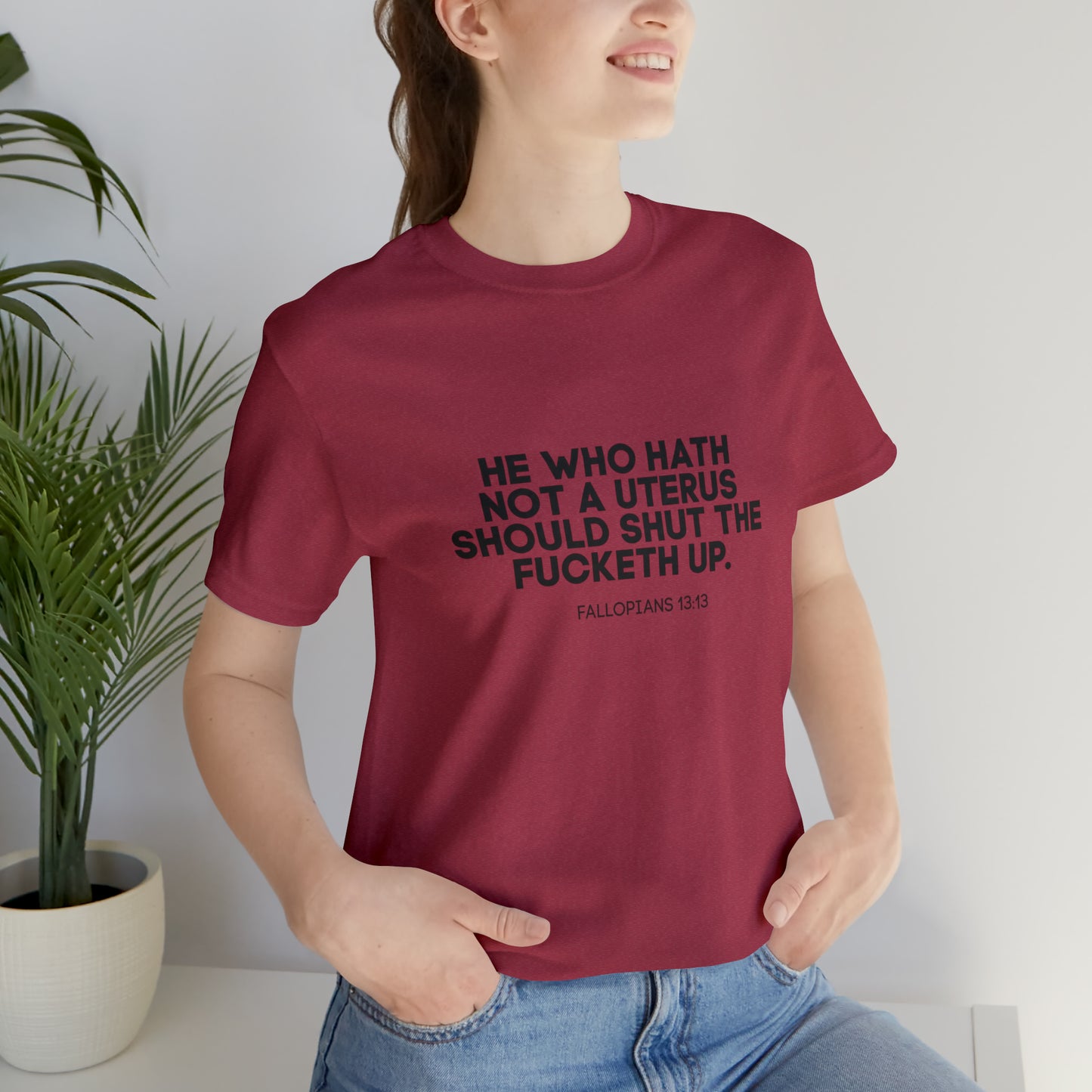 He who hath no uterus should shut the fucketh up shirt, Women's rights crop top, human rights, march shirt,Champion Women's Cropped T-Shirt