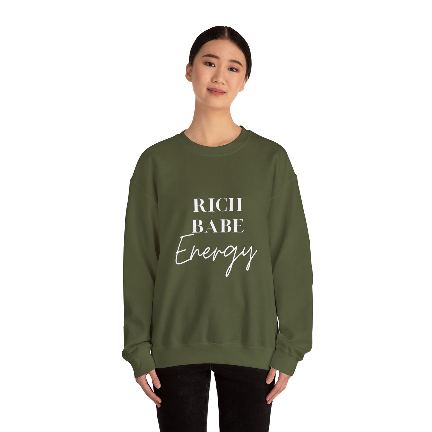 Rich Babe energy sweater funny gift for her bestie gift galentine sweater funny Valentine's sweater gift for him entrepreneur gift birthday