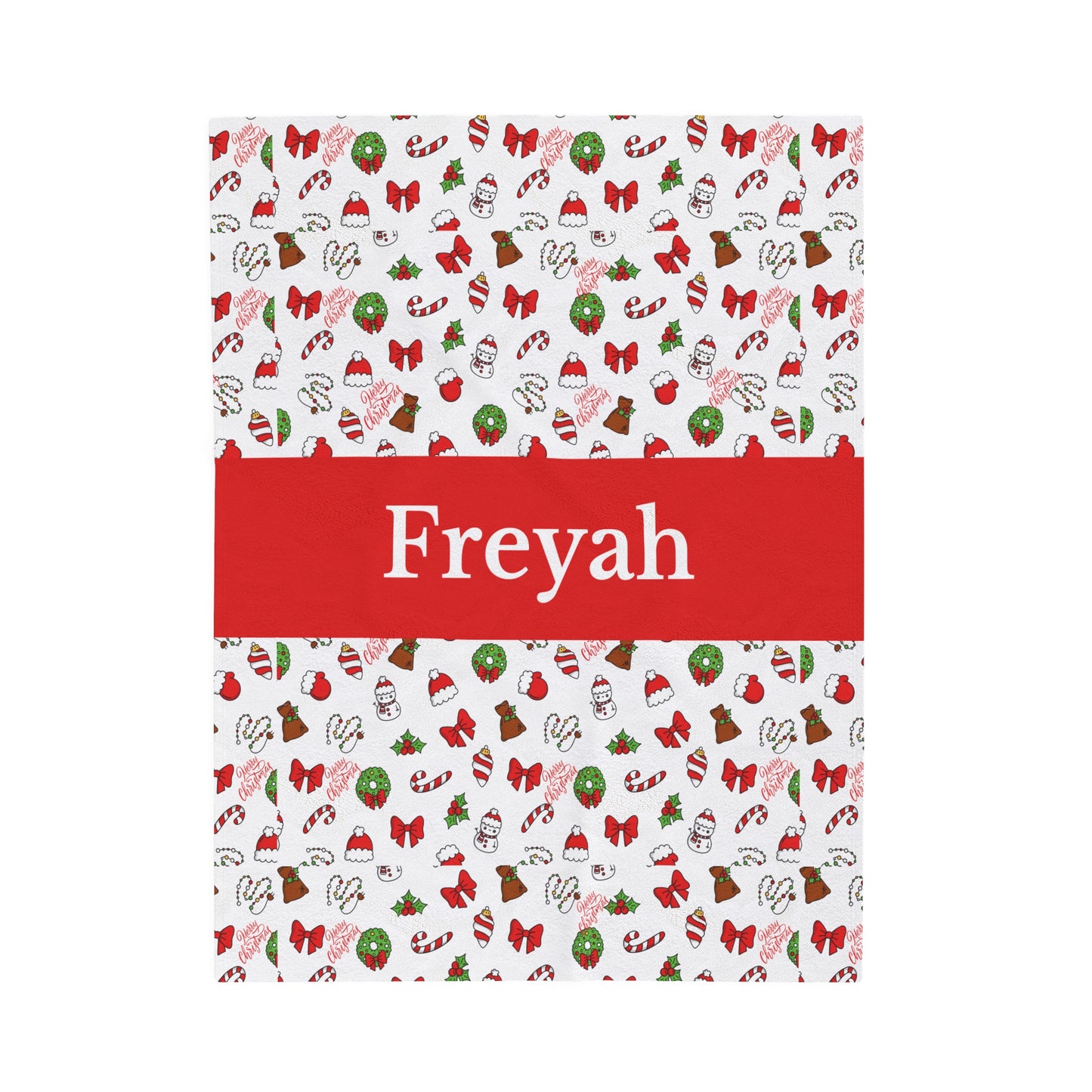 Christmas Blanket kids custom name christmas blanket Merry christmas personalized blanket Movie watching blanket Velveteen Plush Blanket