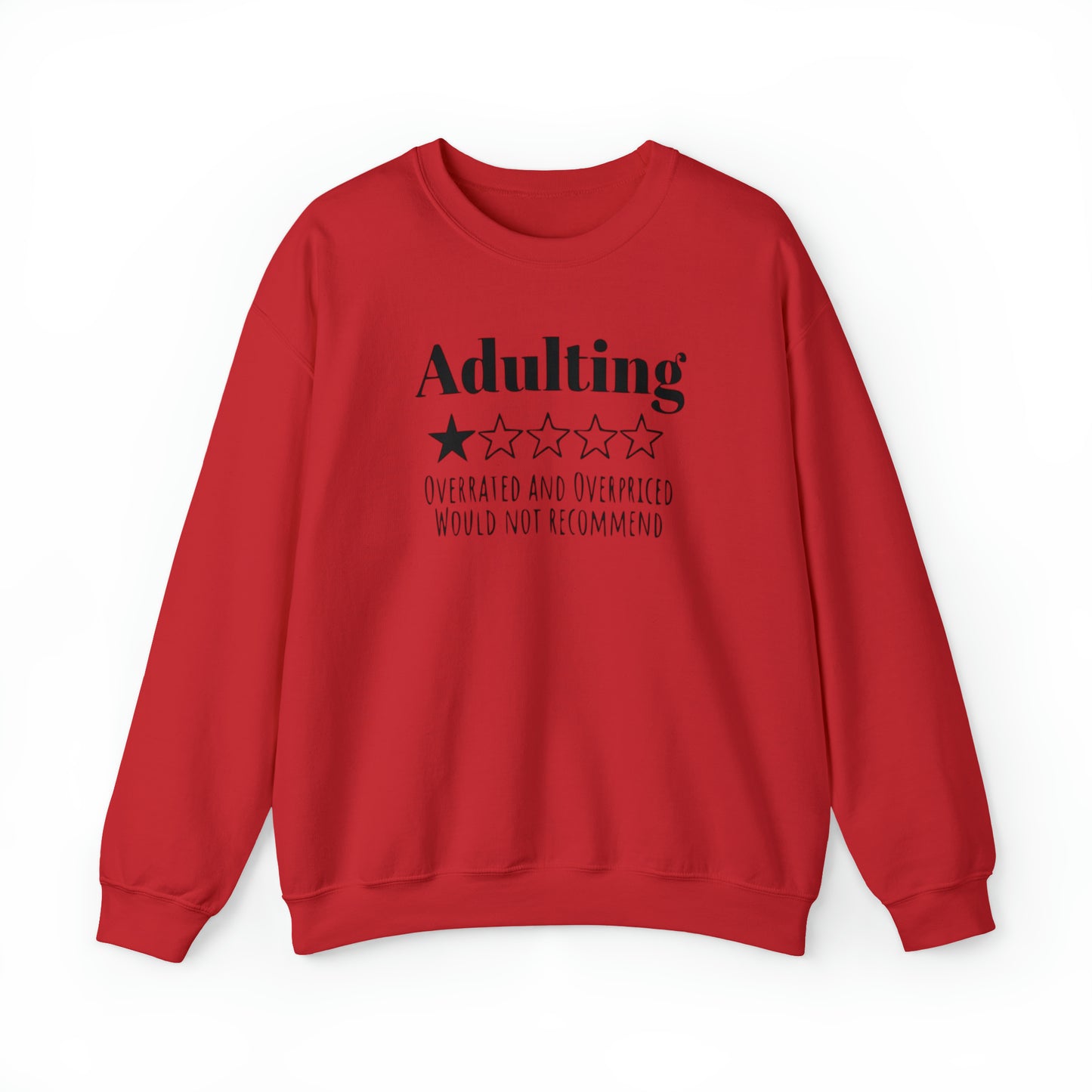 I'm not Adulting Sweatshirt unisex, printed on back I'm not adulting today,Funny adulting shirt Christmas Sweater,Christmas Crewneck,Holiday