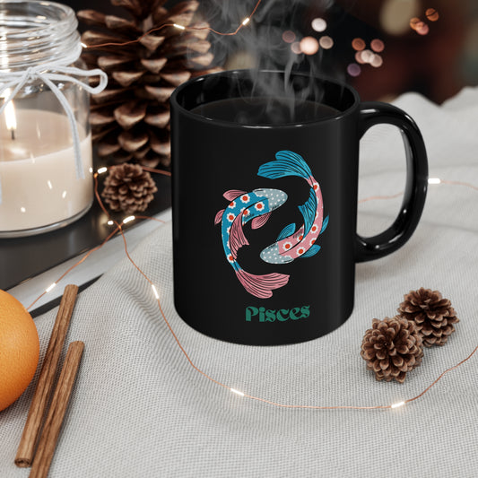 Pisces zodiac sign mug 11oz Mug Christmas Gift for her gift for him Funny Gifts Ideas Birthday Gifts for her gift for him Mug Black Mug
