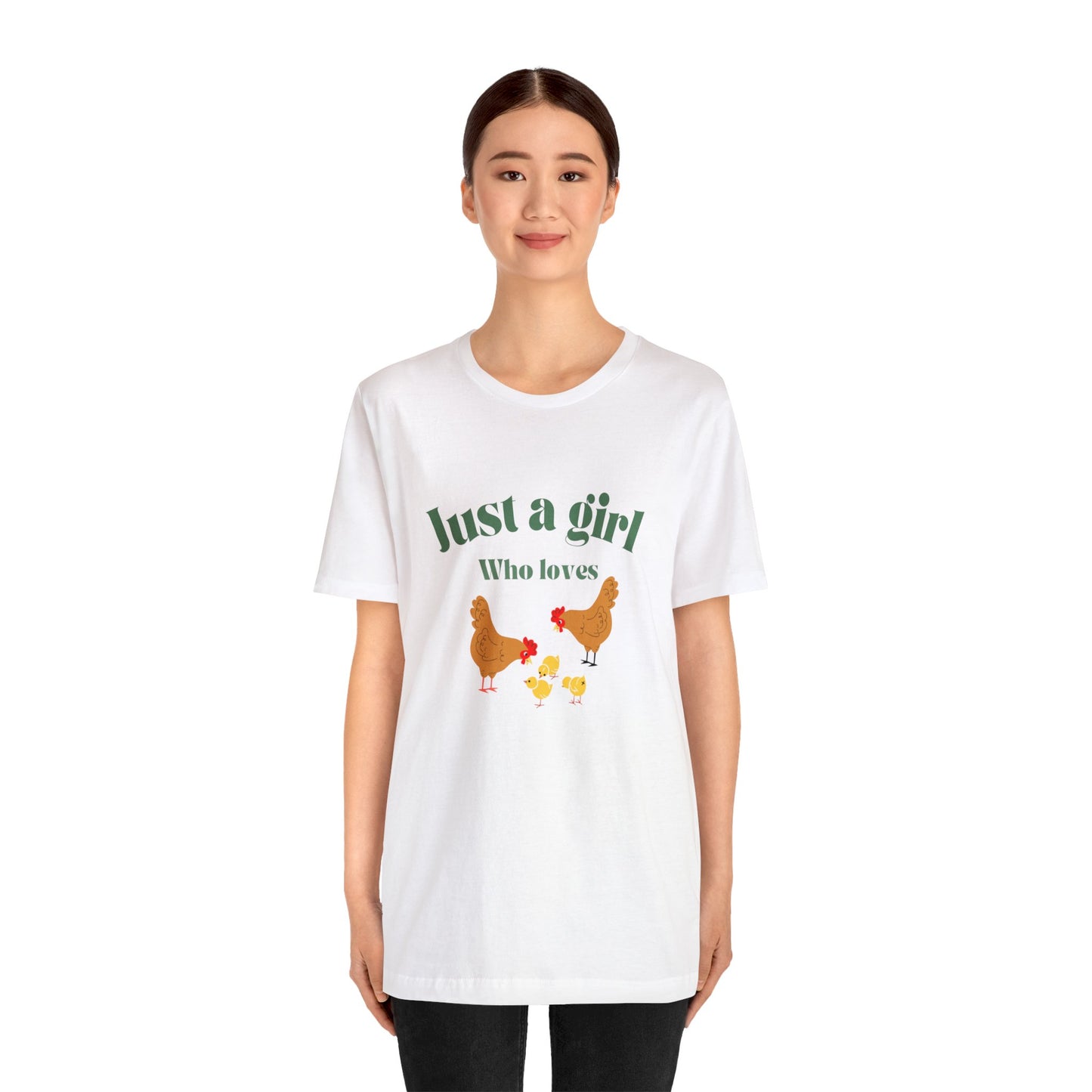 Just a girl who loves chickens shirt funny gift for her chicken shirt girlfriend shirt birthday Shirt Matching travel Tees farm life style