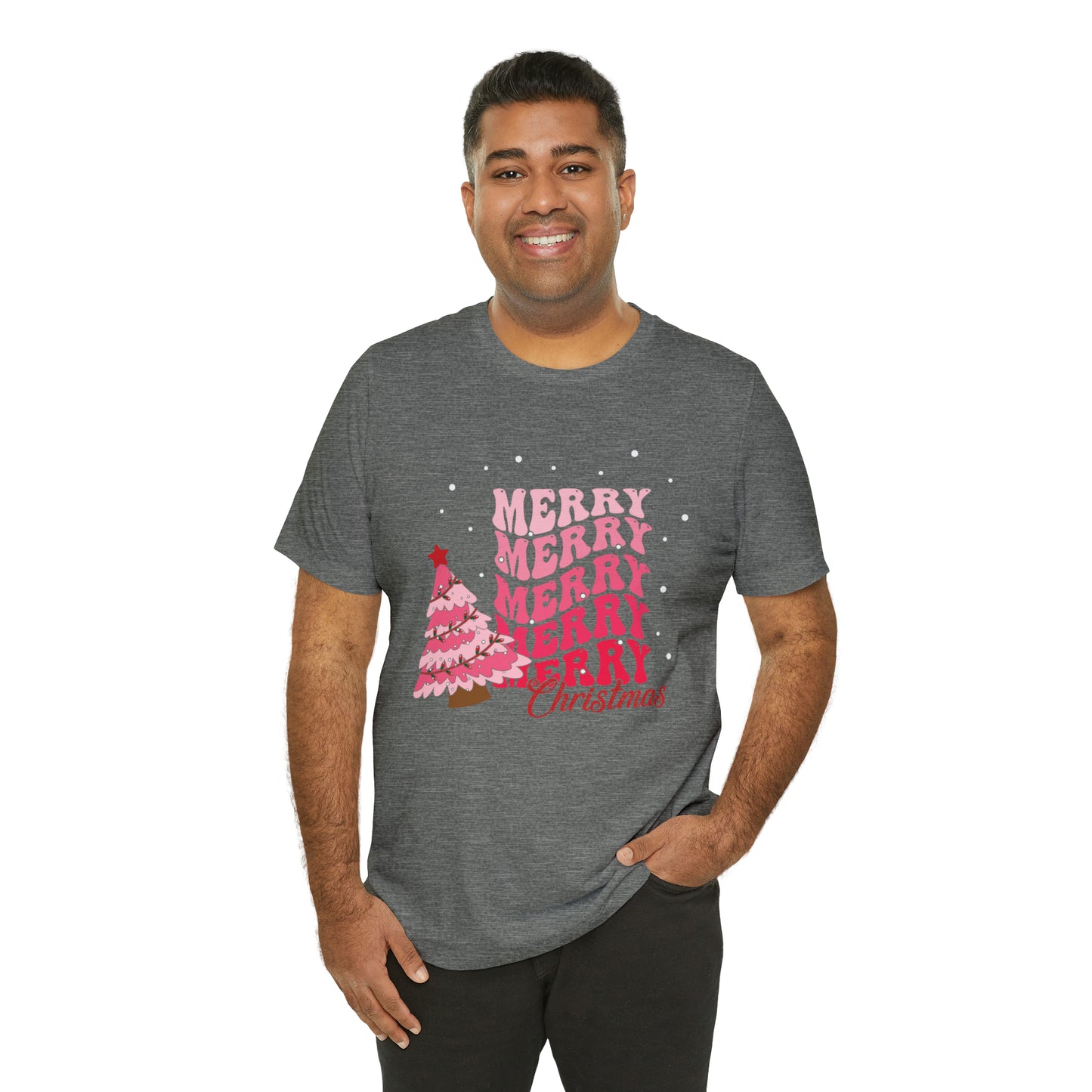 Festive AF shirt Pink Merry Bright Christmas Tshirt for Women Christmas Shirt Sweater Holiday Christmas gift for her gift for him unisex