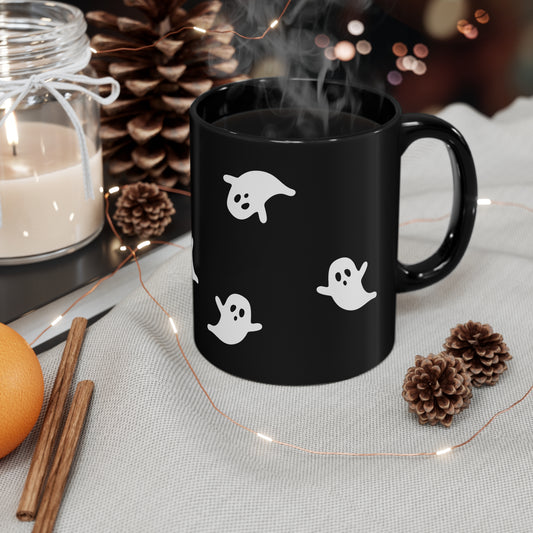 Halloween lover gift Halloween mug ghost mug coffee lover gift tea lover gift for her gift for him Mug Bestfriend Christmas 11oz Black Mug