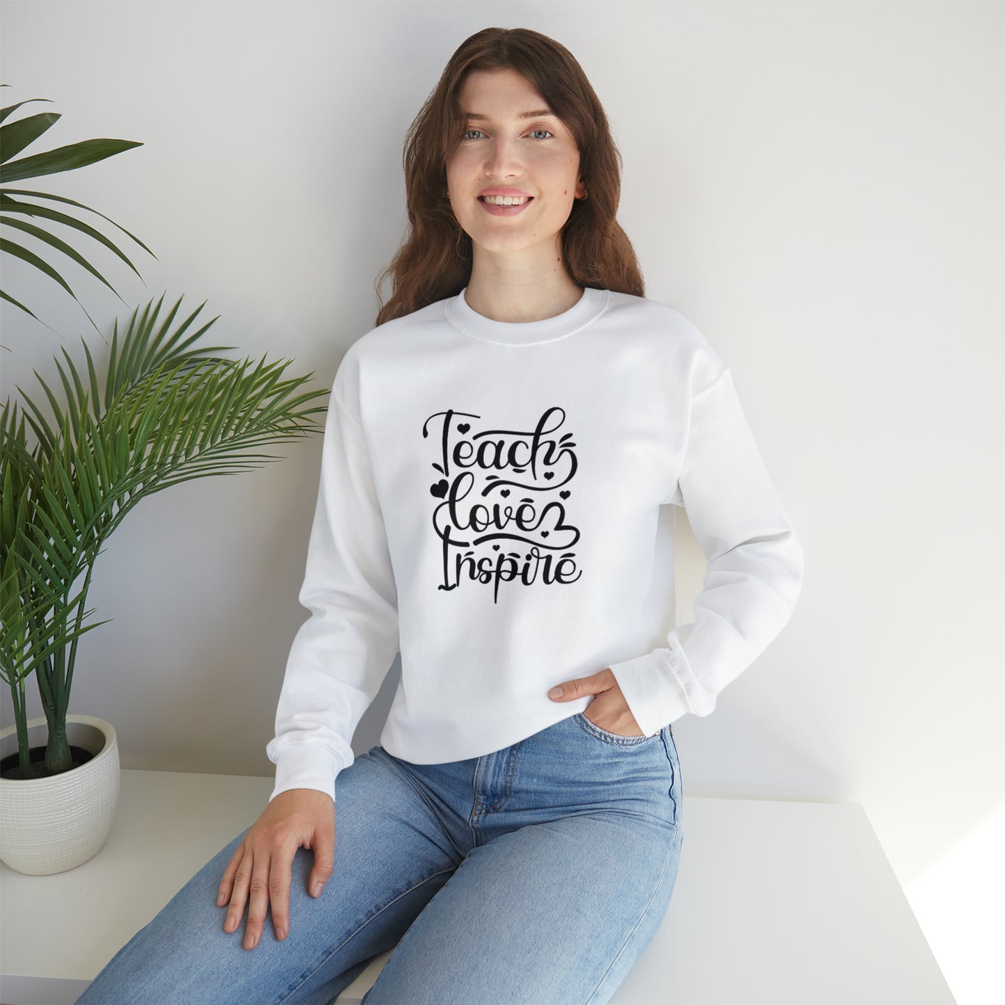 Teach love inspire sweater, Do what makes you happy Sweatshirt, Teacher mode shirt, Christmas Sweater, Christmas Crewneck, Holiday g