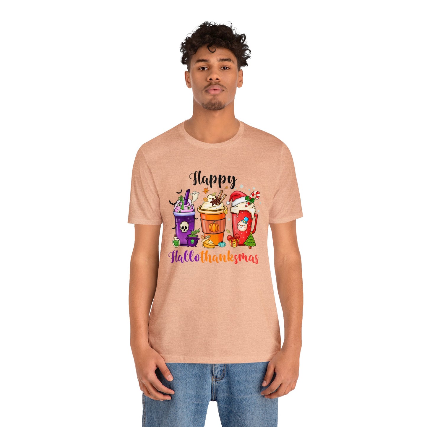 Happy Halloween shirt Fall drinks shirt Halloween shirt gift for her gift for him happy Hallothanksmas Shirt Christmas gift Thanksgiving