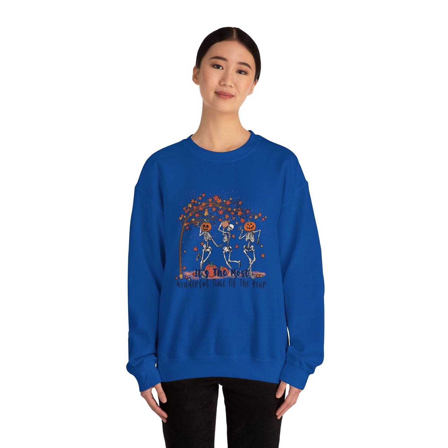 Halloween sweatshirt skeleton fall vibes Its the most wonderful time of the year sweater funny Halloween sweater fall Shirt best friend gift