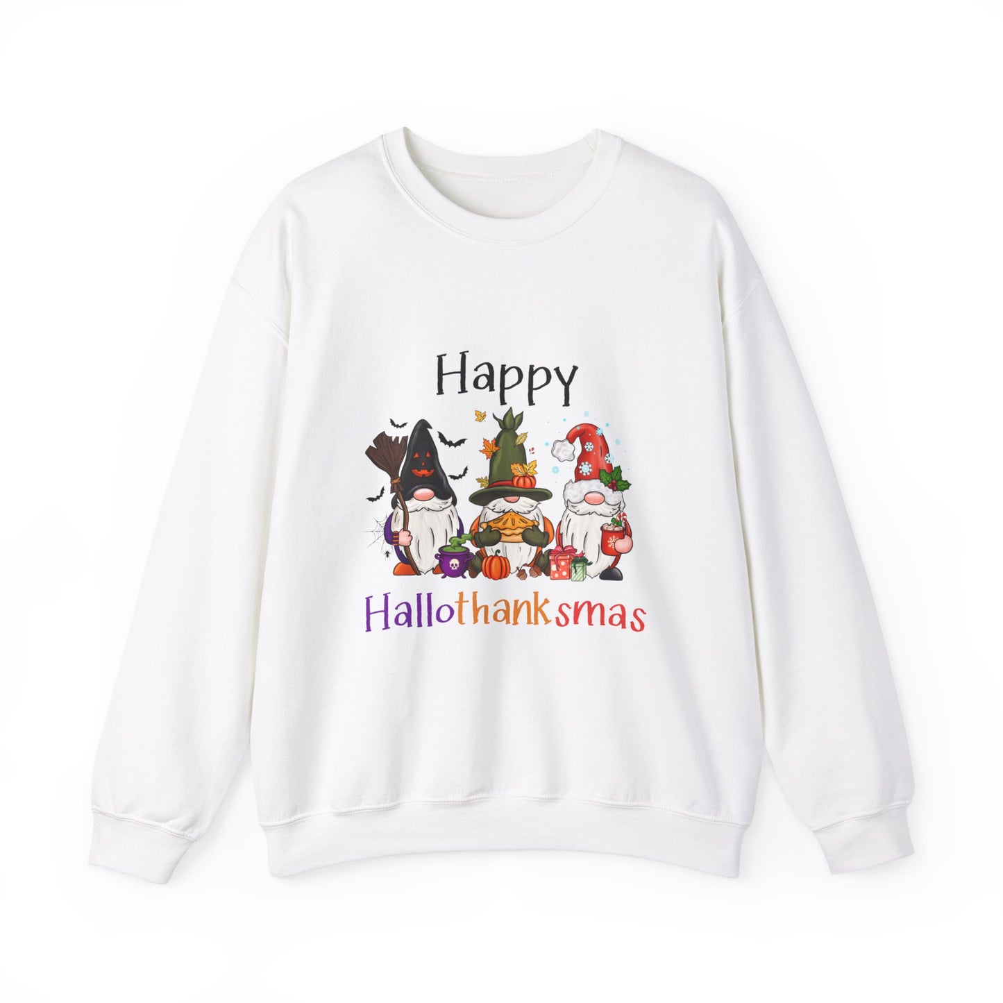 Happy Hallothanksmas Sweatshirt gnome Halloween sweater Gift For her for him Christmas Sweatshirt Cute Halloween Sweater HalloweenSweatshirt