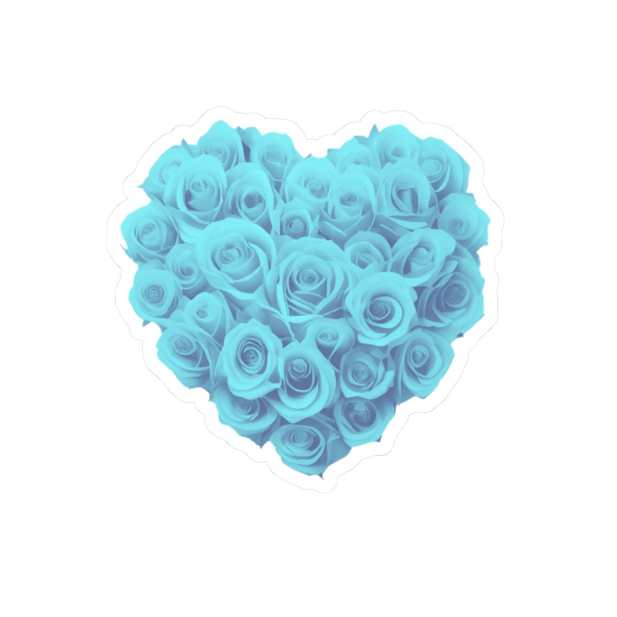 Blue Heart of roses sticker pink heart sticker selfcare sticker life Motivating sticker keep trying sticker gift forher giftforhim girlboss